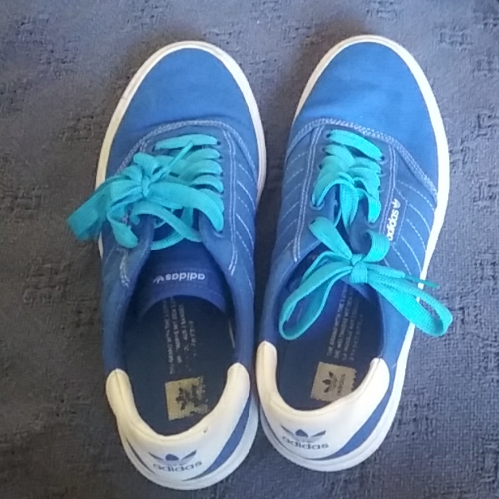 Mens blue adidas skate shoes